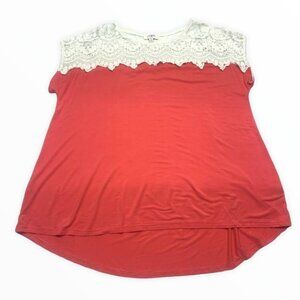 •-, UMGEE Crochet Sleeveless HiLo Blouse Tunic L11